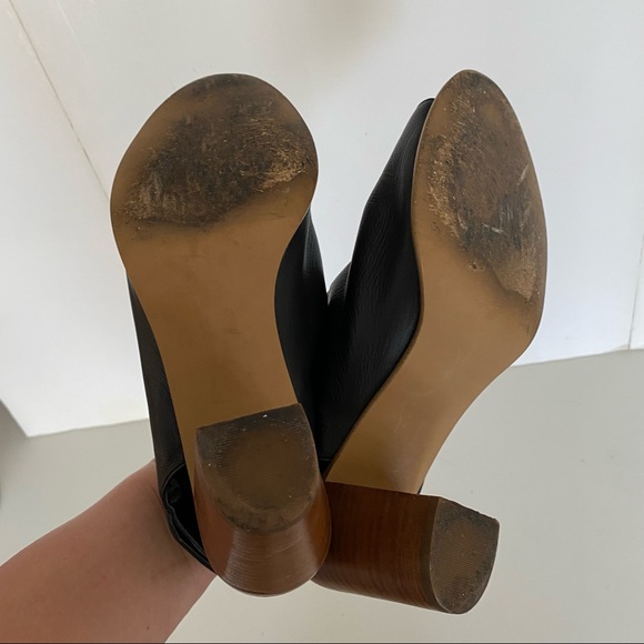 STEVE MADDEN Black Leather Open Toe Nonstp Bootie - Picture 3 of 7